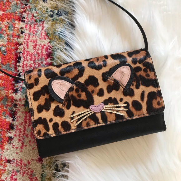 kate spade Handbags - Kate Spade • Run Wild Leopard Crossbody Clutch